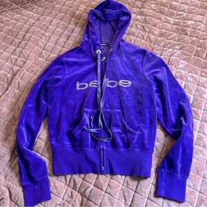 Purple Bebe velvet velour jacket